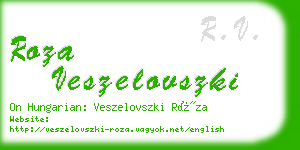 roza veszelovszki business card